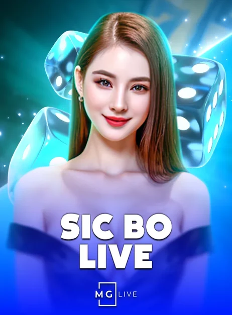 หน้าปกไฮโลสด Sic Bo Live หญิงสาวคู่กับลูกเต๋าสีฟ้า