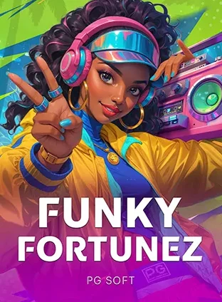 รูปหน้าปก Funky Fortunez หญิงสาวสวมหูฟังและแว่นตากำลังเต้น