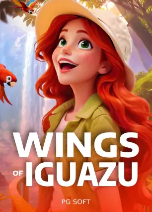 ปกเกม Wings of Iguazu รูปนักผจญภัยผมแดงสวมหมวก