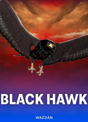 ปกเกม Black Hawk นกอินทรีสีดำกางปีกบนพื้นหลังสีแดง