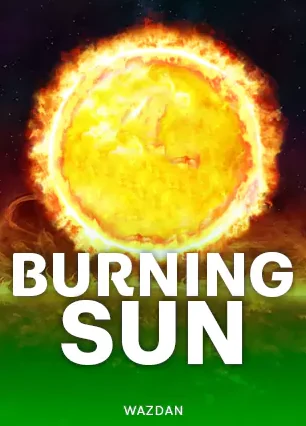 รูปปก Burning Sun ลายดวงอาทิตย์ลุกไหม้บนพื้นหลังสีเขียว