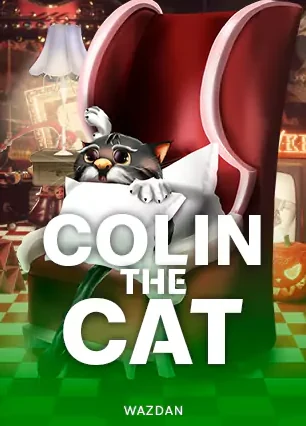 ปกเกม Colin the Cat แมวนั่งอยู่บนเก้าอี้ภายในห้องมืด